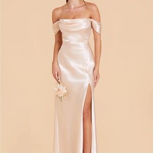 Mia Shiny Convertible Dress from Birdy Grey-Champagne L